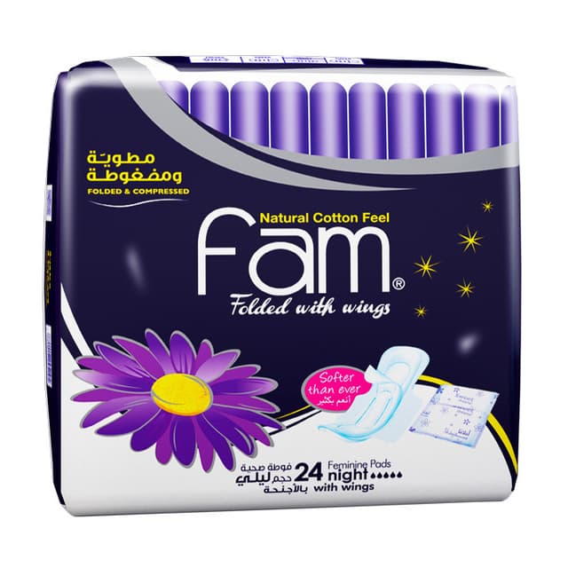 FAM PADS WITH WINGS 24 PCS