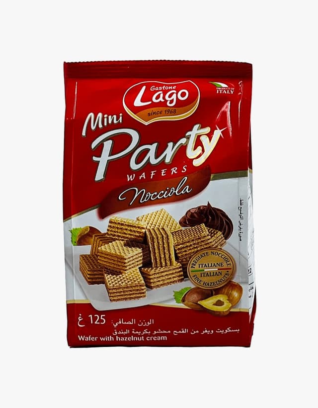 ELLEDI MINI PARTY WAFERS WITH HAZELNUT CREAM 125GM
