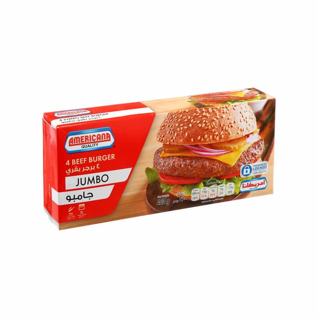 AMERICANA 4 JUMBO BEEF BURGER 400G