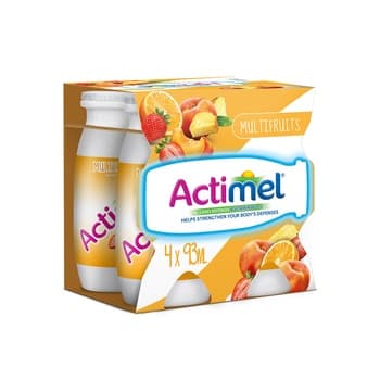 Actimel Multi Fruit Dairy Drink Multi Pack 4 X 93 ml