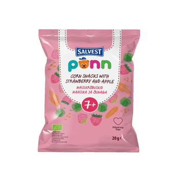 Ponn Organic Corn Snack With Strawberry And Apple 20g