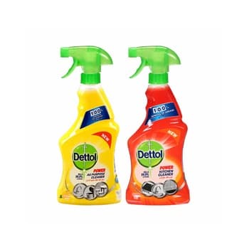 Dettol Lemon All Purpose Cleaner 500ml + Kitchen Cleaner 500ml