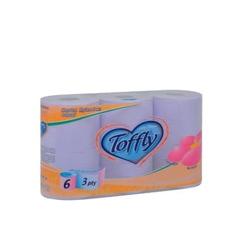 Toffly Colorata Maxi Toilet Paper Lilla 3 Plies 6 Rolls
