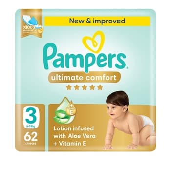 Pampers Ultimate Comfort Taped Diapers Size 3 Mega Pack