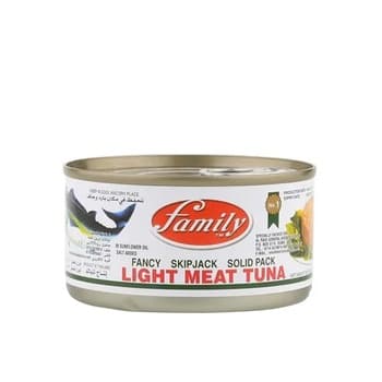 Family light meat tuna chunk in oil eoe (easy open end) 185g