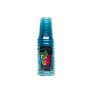 Al Bayader Clear Cups - Blue 8Oz 25s pack