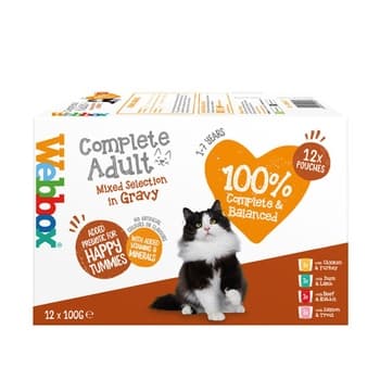 Webbox Adult Cat Multi Gravy Selection 12X100g