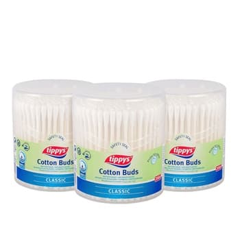Tippys Cotton Ear Buds Round Box 3X200s