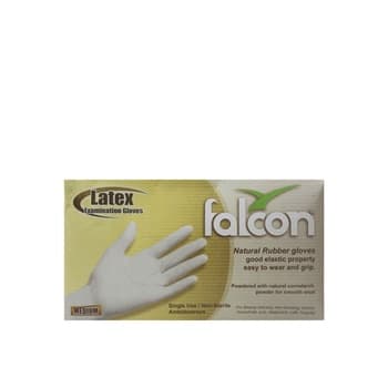 Falcon Latex Gloves Medium 1 X100S