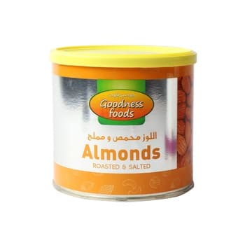 Goodness Foods Almond Roasted Salted(Tin) 250g