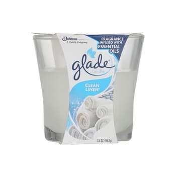 Glade Candle Clean Linen 3.4oz