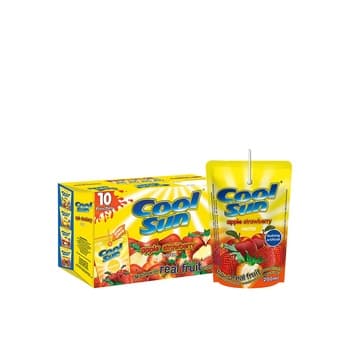 Cool sun apple strawberry 100% juice 200ml Pack of 10