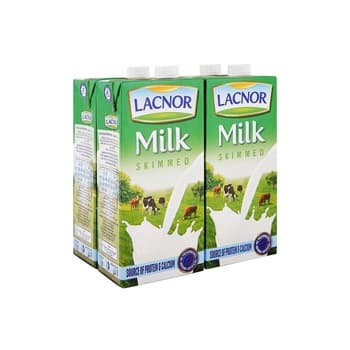 Lacnor Skimmed Milk 4 X 1ltr