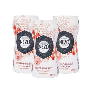Nezo Iodized Salt Bottle Red 3x600g