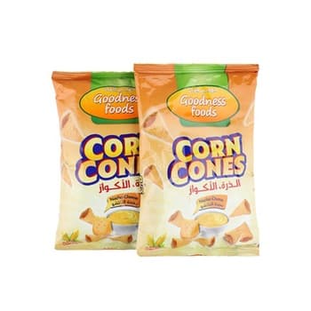 Goodness Foods Corn Cones Nacho Cheese 2X90Gms