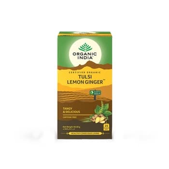 Organic India Tulsi Lemon Ginger Tea 25s 50g