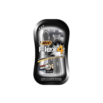 BIC Flex 4 Comfort Blister Mens Razors - Pack of 3