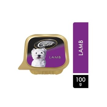 Cesar Lamb Wet Dog Food Can Foil Tray 100g