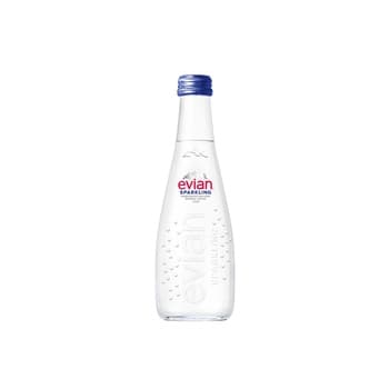 Evian Sparkling Water Glass 330ml