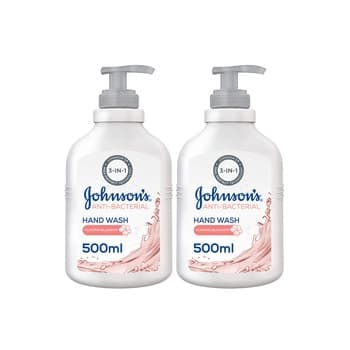 Johnsons Anti-Bacterial Hand Wash With Almond Blossom 500ml Pack Of 2