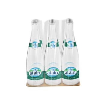 Al Ain Glass Bottle Sparkling Water 6X750ml