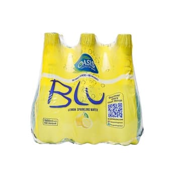 Oasis Blu Sparkling Lemon Water 6 x 500ml
