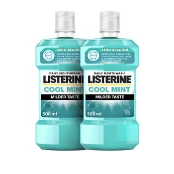 Listerine Zero Alcohol Cool Mint Milder 500ml 1+1