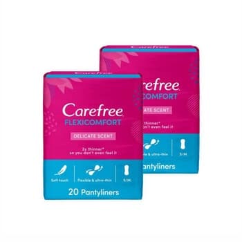 Carefree Panty Liners Flexicomfort Cotton 20pcs