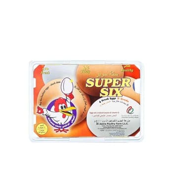 Al Jazira Super 6 Fresh Egg White 1 X 6pcs