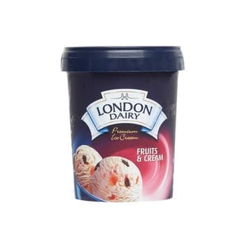 London Dairy Ice Cearm Fruit N Cream 500ml
