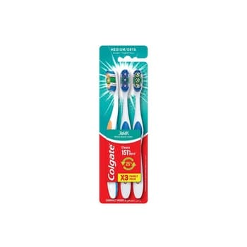 Colgate 360 Base Medium Toothbrush Value Pack Pack of 3