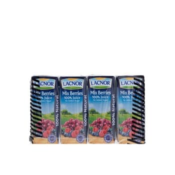 Lacnor 100% Long Life Mix Berry 180ml Pack of 8