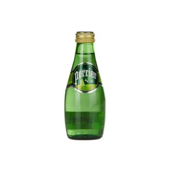 Perrier Natural Sparkling Mineral Water Lime Glass Bottle 200 ml