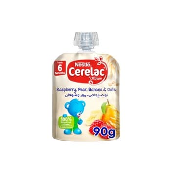 Cerelac Fruit Puree Raspberry Pear & Banana 90g