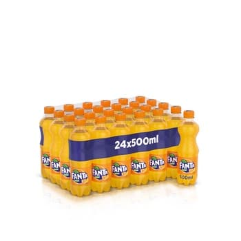 FANTA Orange Carbonated Soft Drink PET 500ml pack of 24