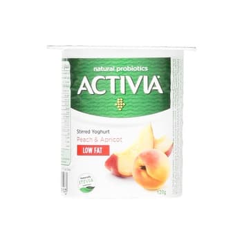 Activia Yoghurt Peach Apricot Light 120g