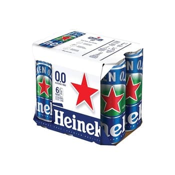 Heineken 0.0% Alcohol Free Malt 250ml Pack of 6