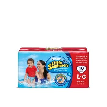 HUGGIES LITTLE SWIMMER Swim Pants Diaper Size Large 10 Swim Pants