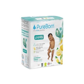 PureBorn Baby Dry Pull Up Diapers/Nappy Pants Size -4 Pack of 16 Pieces