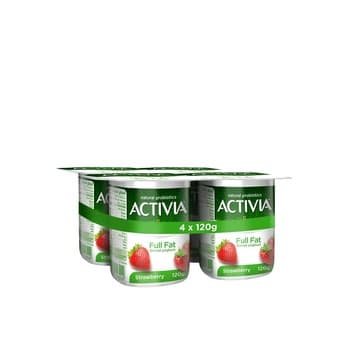 Activia Yoghurt Strawberry 4X120ml