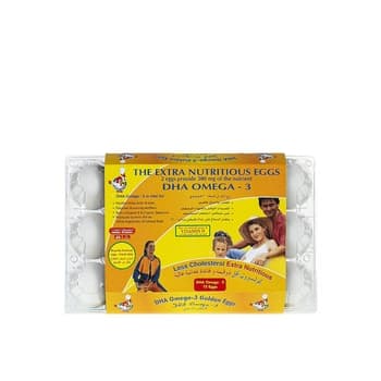 الجزيرة بيض ذهبي DHA أوميجا-3 أبيض 15pcs