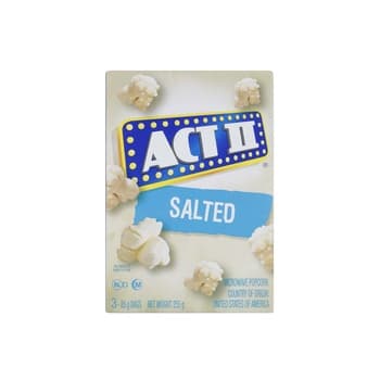 Act Ii Microwave Popcorn Salted Flavour 255g