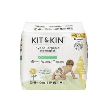 Kit & Kin Eco Diapers Size 5 28s