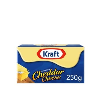 Kraft Cheddar Block Cheese Full Fat 250g