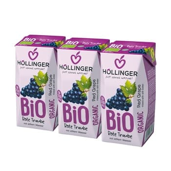 Hollinger Organic Red Grape 3X200ml
