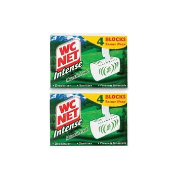 Wc Net Intense Solid Rim Block Mountain Fresh Bathroom Cleaner 2X4 Blocks
