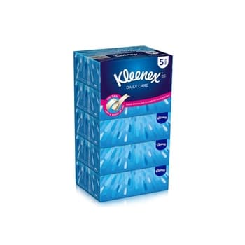 Kleenex Daily Care Facial Tissue - Pack Of 5 Boxes 170 Sheets X 2 Ply