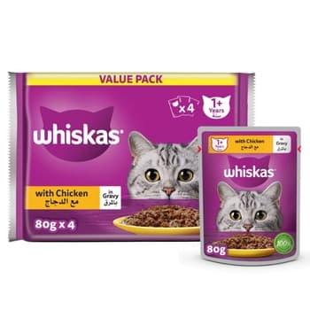 Whiskas Tender Bites Chicken In Gravy Adult Cat Food Pouch 85 g