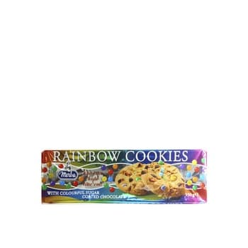 Merba Rainbow Cookies With Sugar Coated Chocolates 150g