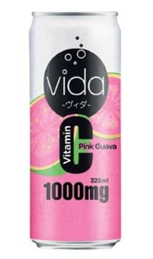 Vida Pink Guava Sparkling Flavoured Drink Vitamin C 325 ml